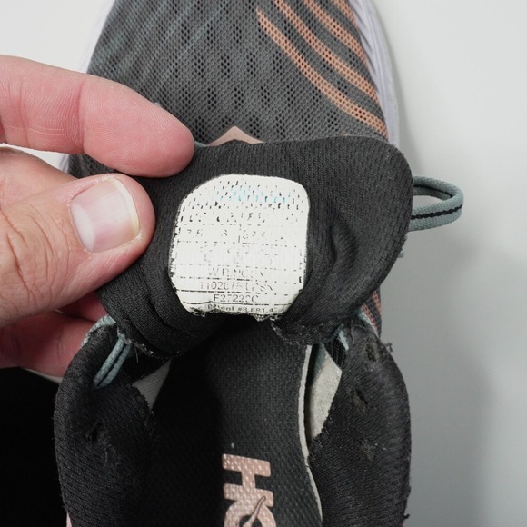 Hoka Womens 7.5 Gray Pink Shoes Sneakers Rincon Chunky Comfort Casual Streetwear - Picture 8 of 10